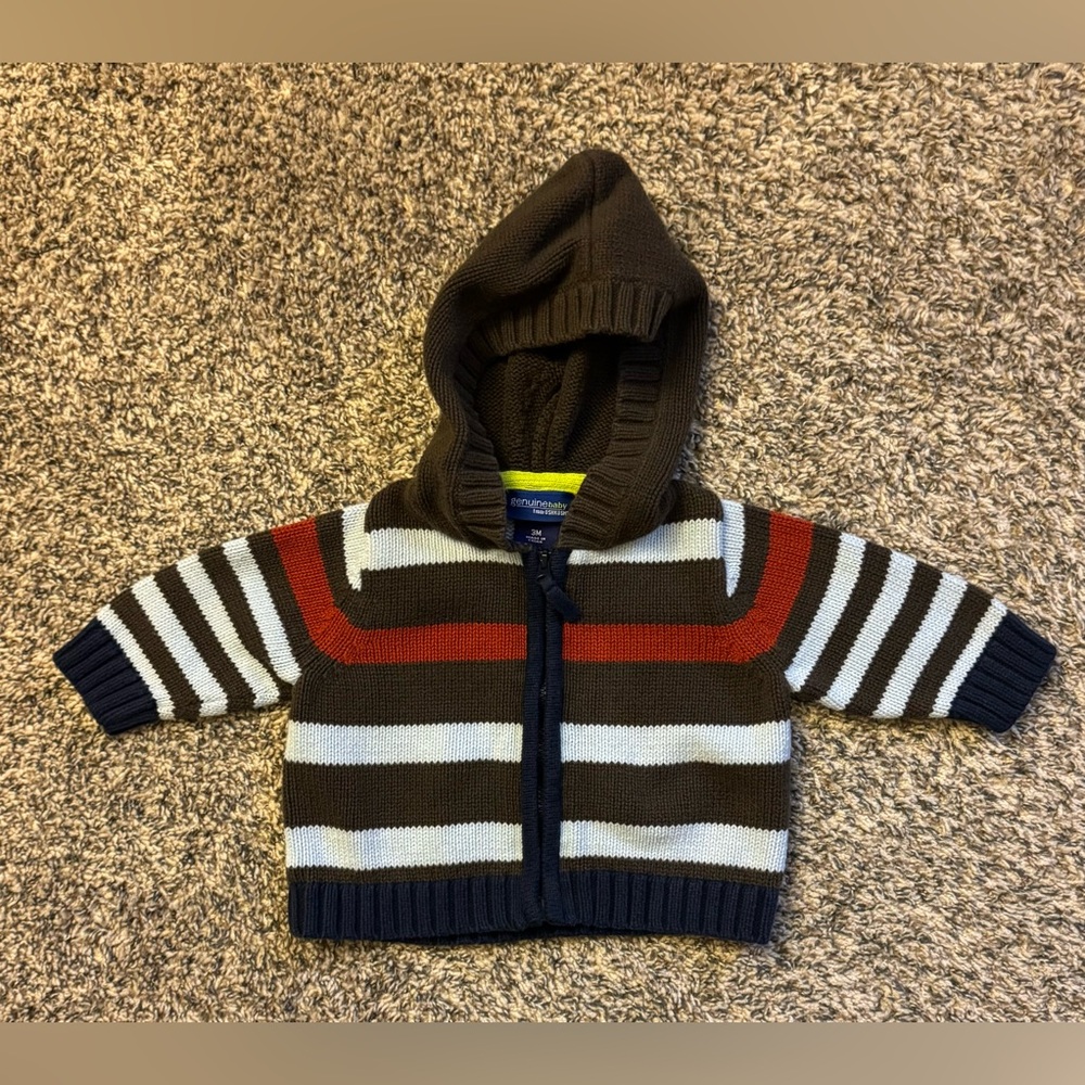 Cozy Striped Hooded Sweater for Baby